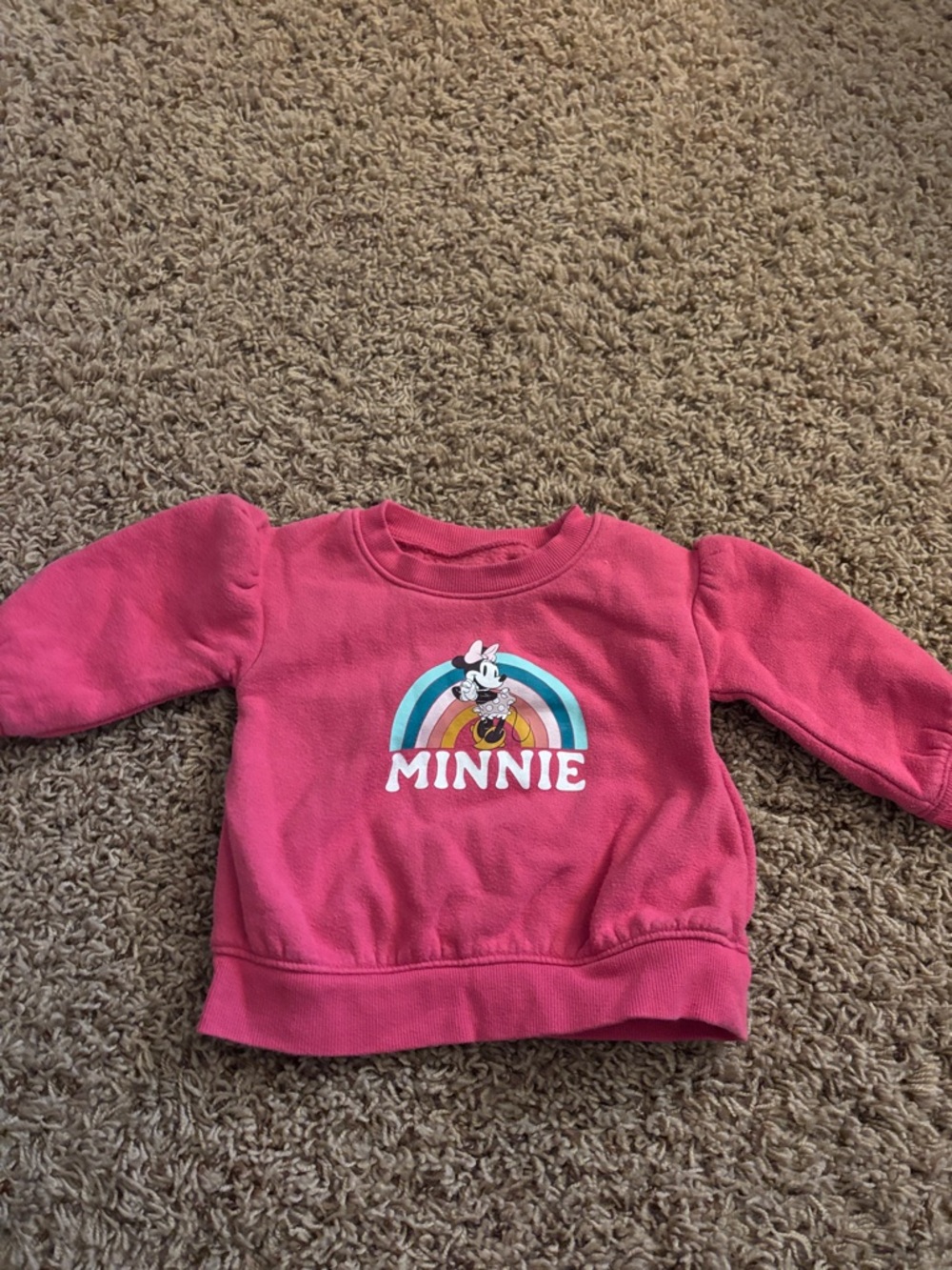 jumping beans Pink Minnie Mouse Rainbow Sweatshirt